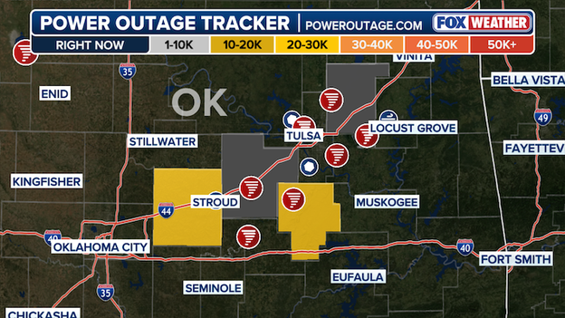 Severe storms leave thousands without power in Oklahoma