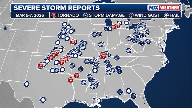 More than 230 severe weather reports logged across 21 states during deadly three-day outbreak