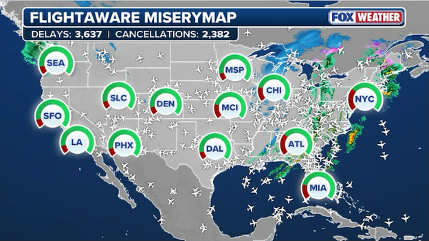 Extreme weather disrupts 20,000+ flights nationwide