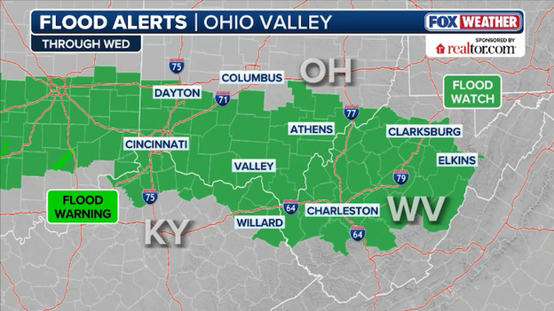 Flood Watch issued for the Ohio Valley as relentless rain hammers the region