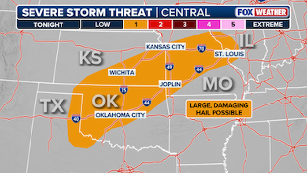 The South under a large hail threat as severe weather impacts the region