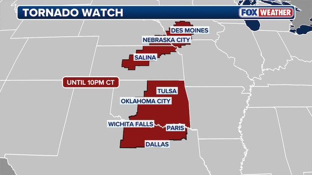 Tornado Watch issued for parts of Kansas and Missouri