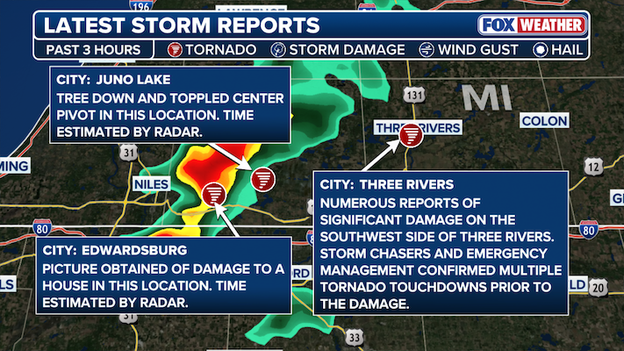 Latest Storm Reports: Downed trees and 'significant damage' reported in southwestern Michigan