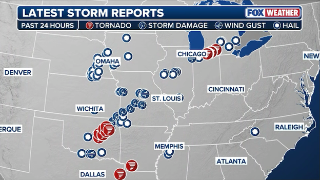 Destructive winds and tornadoes leave trail of ruin across 12 states