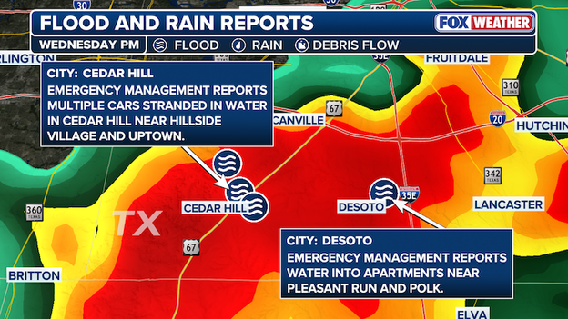 Flash Flooding reportedly strands cars, floods apartments in Dallas County