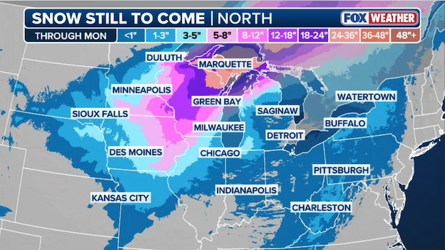 From 18 inches in Minneapolis to 4 feet in Marquette: Blizzard triggers travel chaos