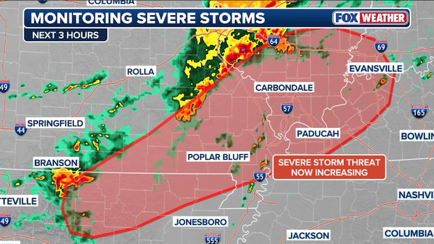 Severe storm threat ramping up across the Ozarks and lower Ohio Valley