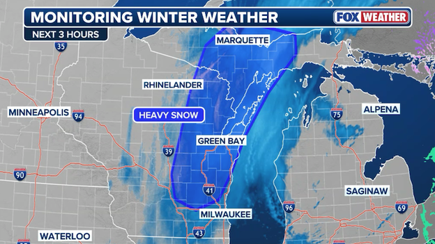 Heavy snow hammering eastern Wisconsin and Upper Michigan