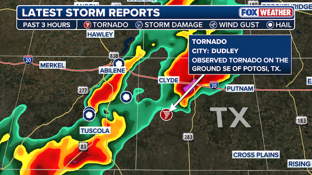 Tornado reported near Potosi as Big Country storms intensify