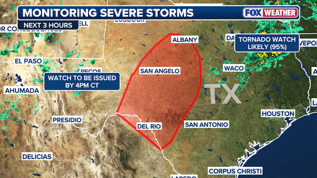 Monitoring Texas for storm initiation in the hours ahead