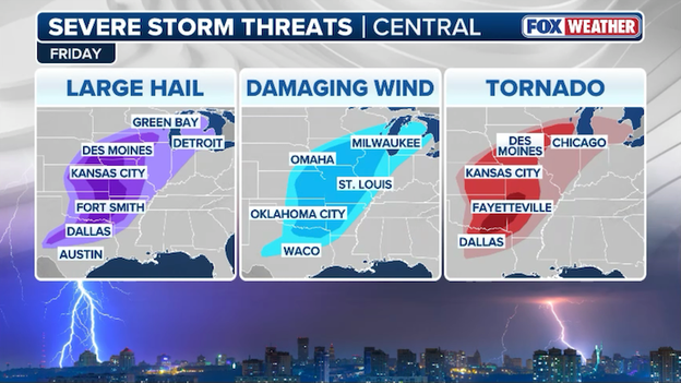 Dangerous storms to sweep through the Heartland with all hazards possible today