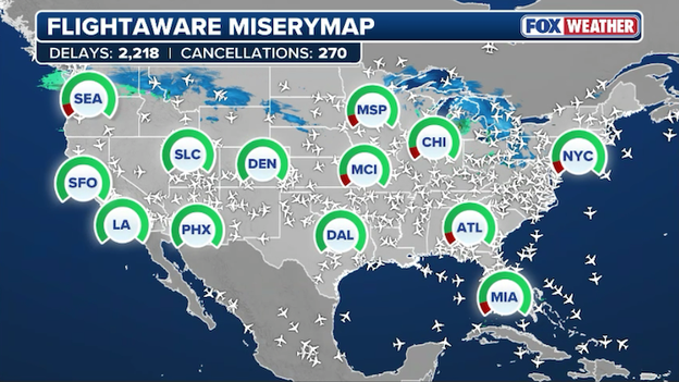 Windstorm triggers over 2,200 flight delays across the Northern Tier and Midwest