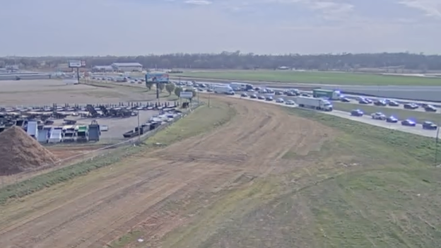 Downed power lines shut down I-35 near Norman, Oklahoma