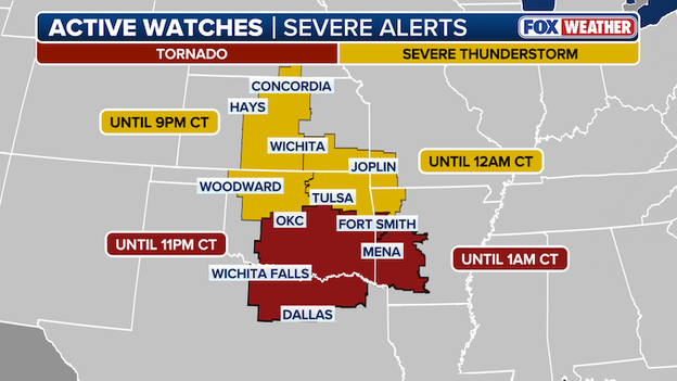 Severe weather alerts covers 14 million people across central U.S.
