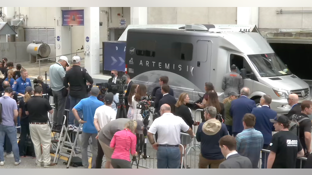 Artemis II crew prepares for the historic walk-out to the Astrovan