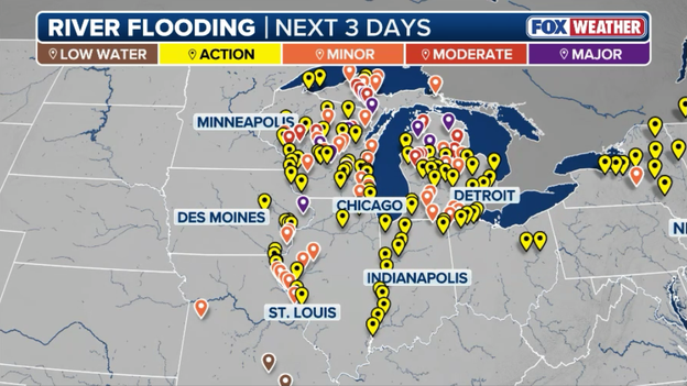 Historic flooding looms as record snowmelt and heavy rain hammer Great Lakes