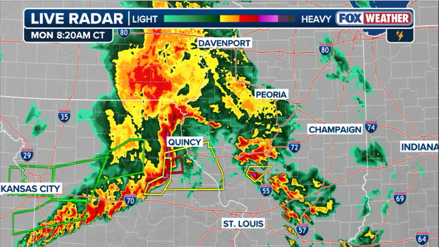 Severe storms slam Mid-Missouri as line charges east toward Illinois border