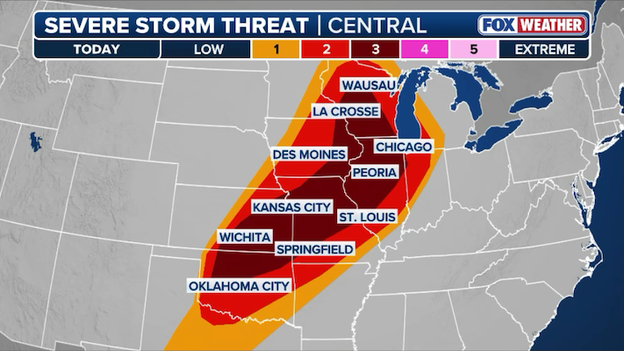 Tornadoes and monster hail threaten 50 million across the Heartland today