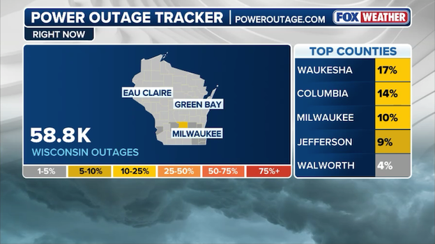 Over 58,000 in Wisconsin without power after severe overnight storms