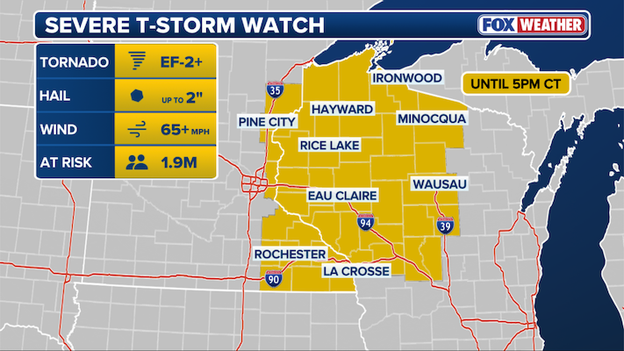 Severe Thunderstorm Watch issued for parts of Minnesota and Wisconsin