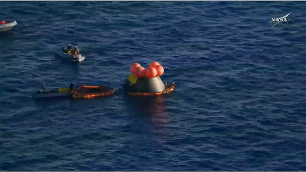 Navy team inflates the "Front Porch" alongside Integrity