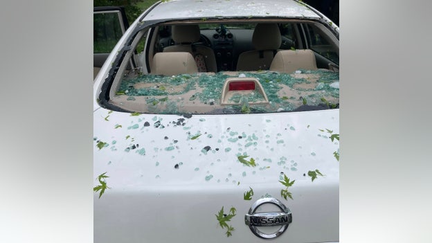 Windshield-shattering hail leaves behind damage in Indiana