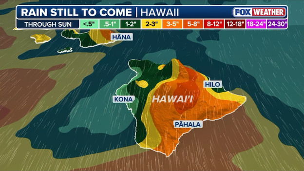 Flash Flood Warning issued for Big Island as torrential rain hammers Hawaii