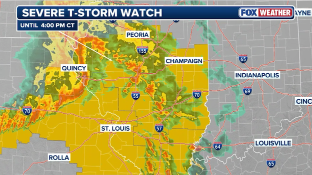 Severe Thunderstorm Watch in effect for central and southern Illinois