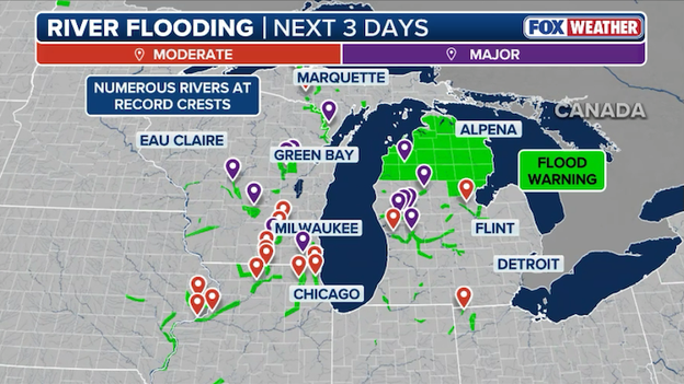 Historic snowmelt and record rain trigger catastrophic flooding across Michigan and Wisconsin