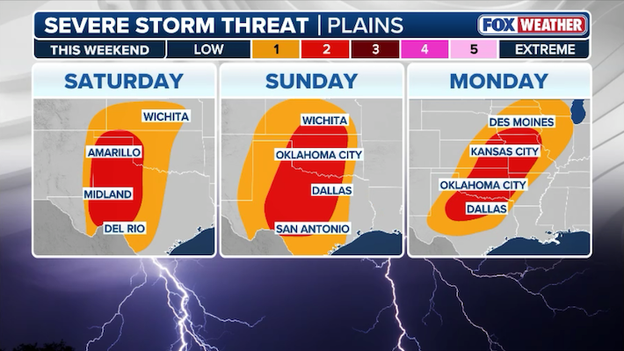 Severe weather alert: Multi-day storm threat targets Plains and Midwest this weekend