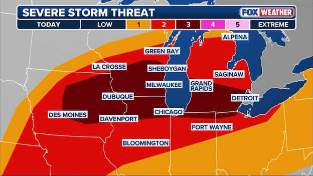 SPC expands Level 3 risk as dangerous tornado threat grows in Great Lakes