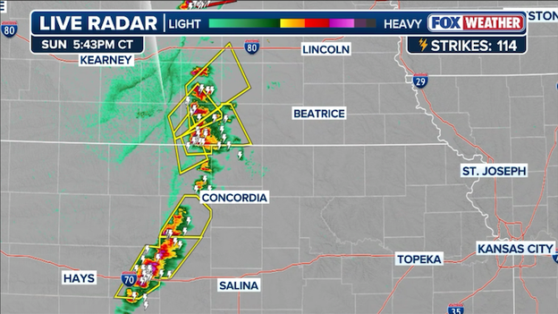 Explosive storm development underway across central Plains