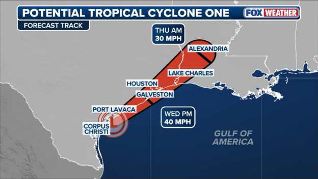 Odds for Tropical Storm Arthur fade as wind shear and land batter the system