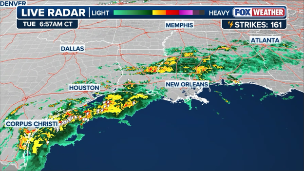 Tracking heavy rain from Texas to Mississippi as morning flood threat expands