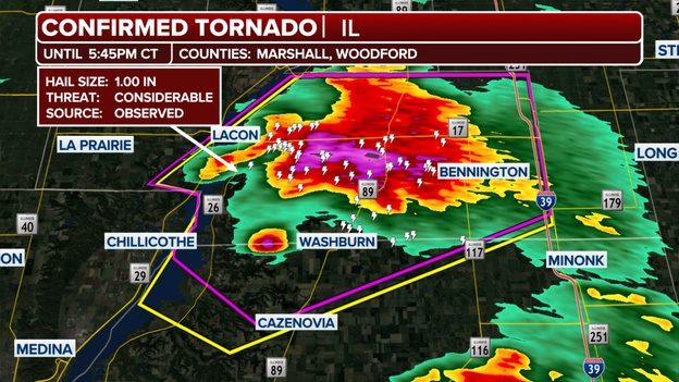 Confirmed Tornado prompts PDS alert in North-Central Illinois