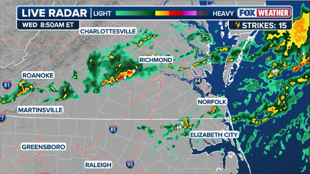 Flash flood threat ramps up across southern Virginia and North Carolina