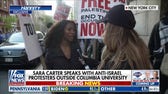 Sara Carter talks with anti-Israel protesters