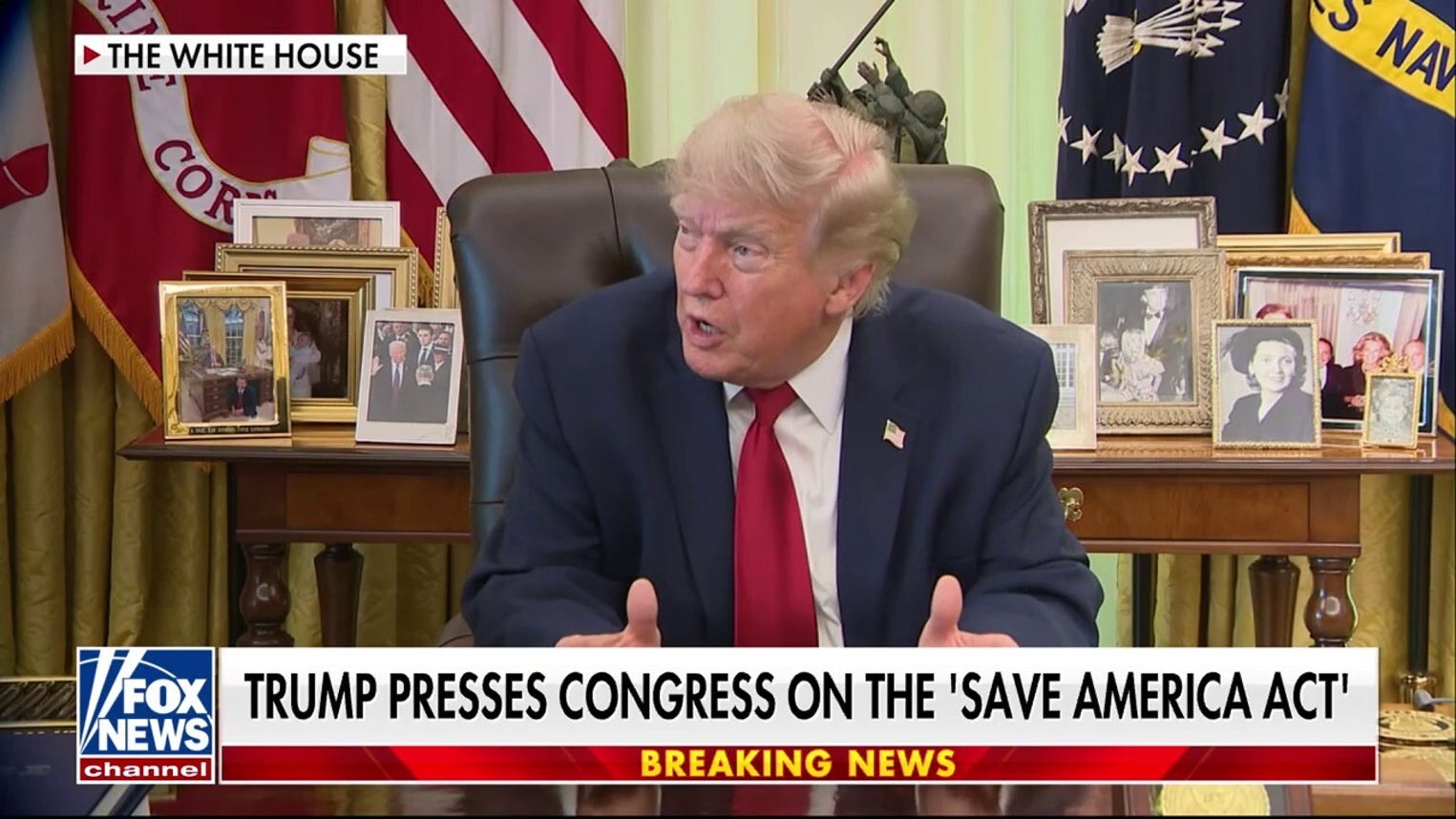 Trump presses Congress to pass SAVE America Act