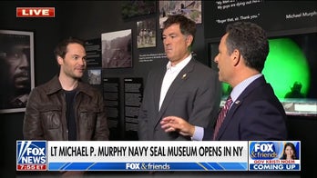 Actor Taylor Kitsch, 'Lone Survivor' Marcus Luttrell pay tribute to fallen Navy SEAL at museum opening