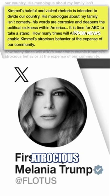 Kimmel DEFENDS 'expectant widow' jab at Melania amid backlash
