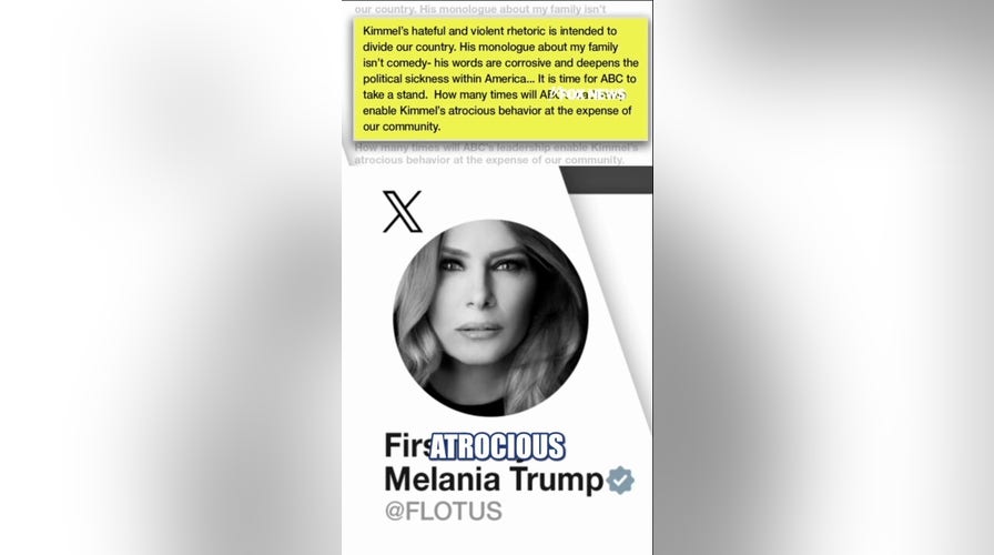 Kimmel DEFENDS 'expectant widow' jab at Melania amid backlash