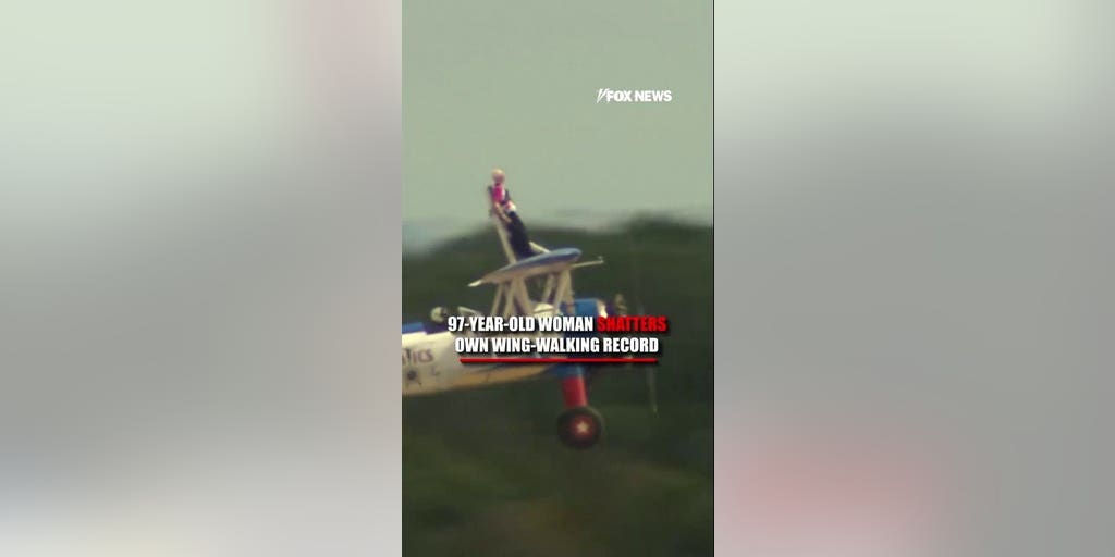 British great-grandmother becomes the world's oldest female wing walker for the second time
