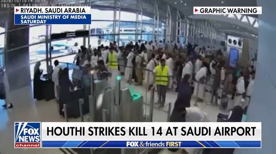 14 dead after Houthis strike Saudi airport