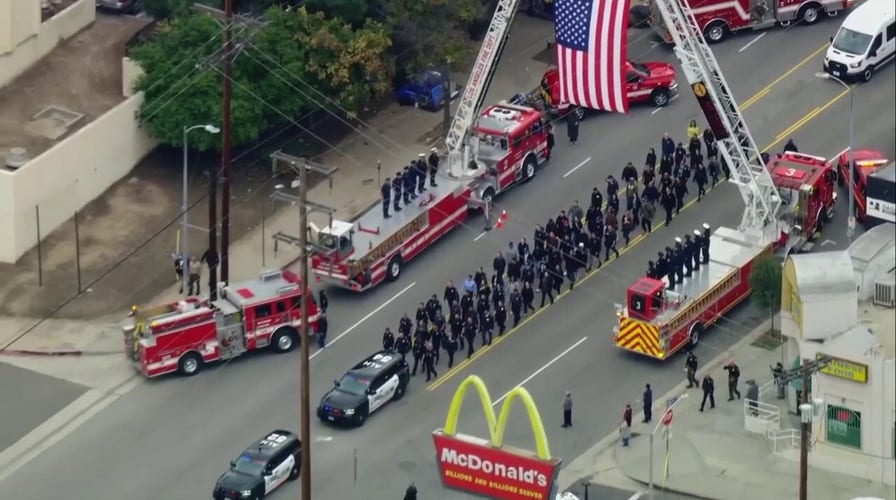 Alhambra constabulary  serviceman  killed successful  enactment     of work  mourned by LA County archetypal  responders