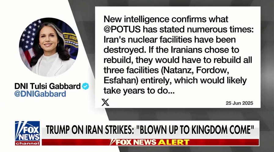 Trump national intelligence director confirms Iran's nuclear facilities have been destroyed