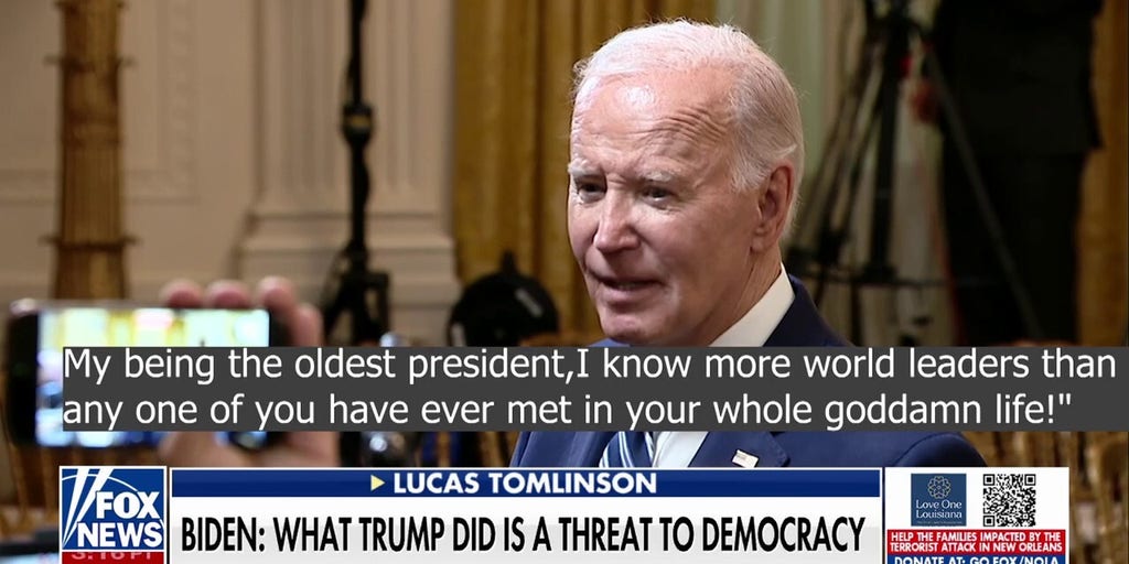 Biden says Trump is a ‘genuine threat to democracy,’ scolds reporters
