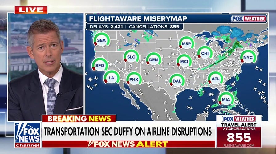 Transportation Secretary Duffy says there will be a 10% reduction in the number of flights over the next week