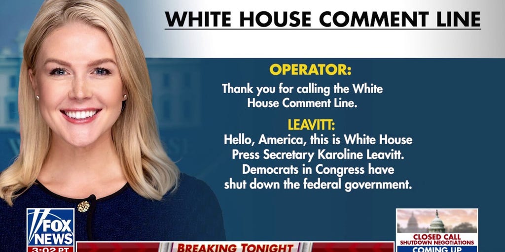 White House points fingers at Dems for government shutdown