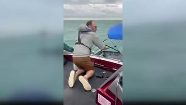 Good Samaritan races to rescue three men after fishing boat starts sinking