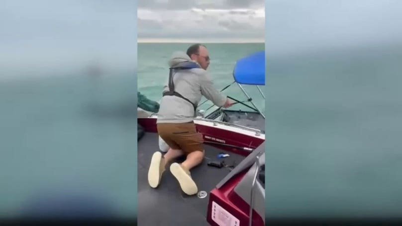 Good Samaritan races to rescue three men after fishing boat starts sinking